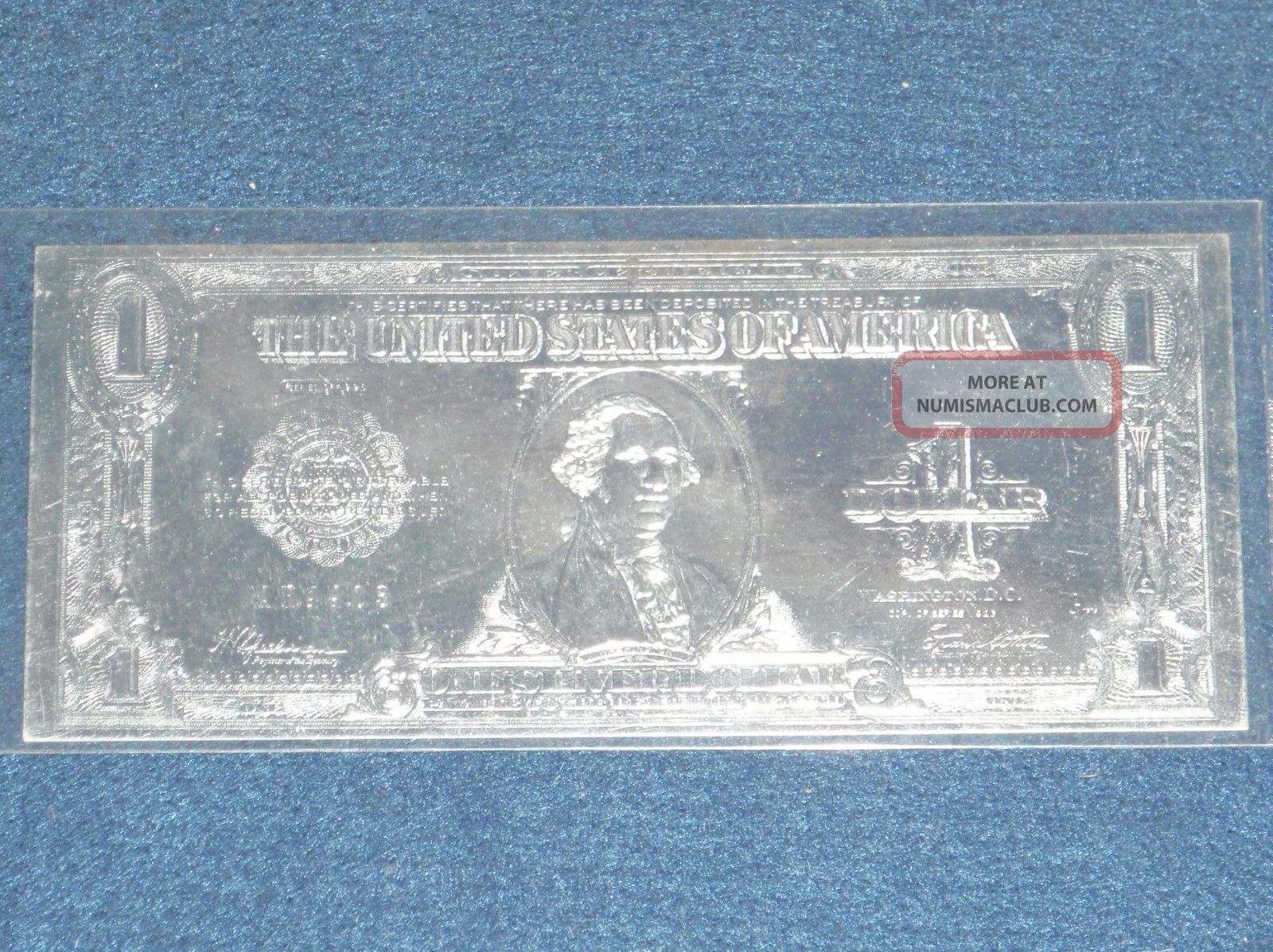 1 Dollar Bill 1998 Series Silver Foil Federal Reserve Note Silver