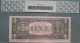 1977a Federal Reserve $1 Error Misaligned Overprint Pcgs 63 Ppq Choice Paper Money: US photo 1