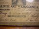 $5 Bank Of Virginia,  Richmond - July 3,  1858 - Serial 5838 Obsolete Note Paper Money: US photo 5