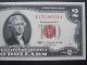Consecutive 1963 $2 Red Seal 2 Dollar Legal Tender Uncirculated Old Paper Money Small Size Notes photo 1