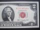 Consecutive 1963 $2 Red Seal 2 Dollar Legal Tender Uncirculated Old Paper Money Small Size Notes photo 2