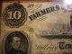 $10 Farmers & Exchange Bank,  Charleston Sc - Jany 7,  1854 - Serial 54 Paper Money: US photo 2