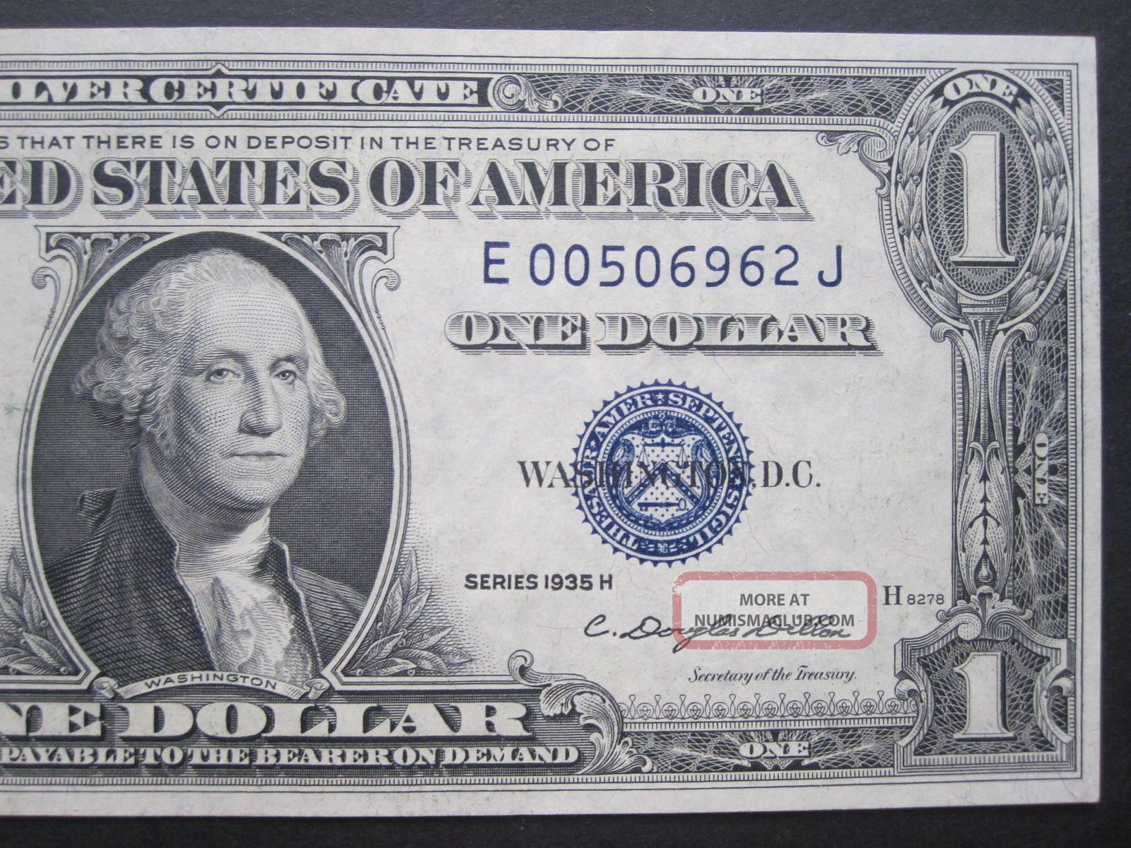 2 Consecutive 1935 H $1 Silver Certificate Low 00 Uncirculated Us Old Money