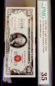 1966 $100 Small Size Note With Red Seal & Serial Certified & Graded Pmg - 35 Small Size Notes photo 4