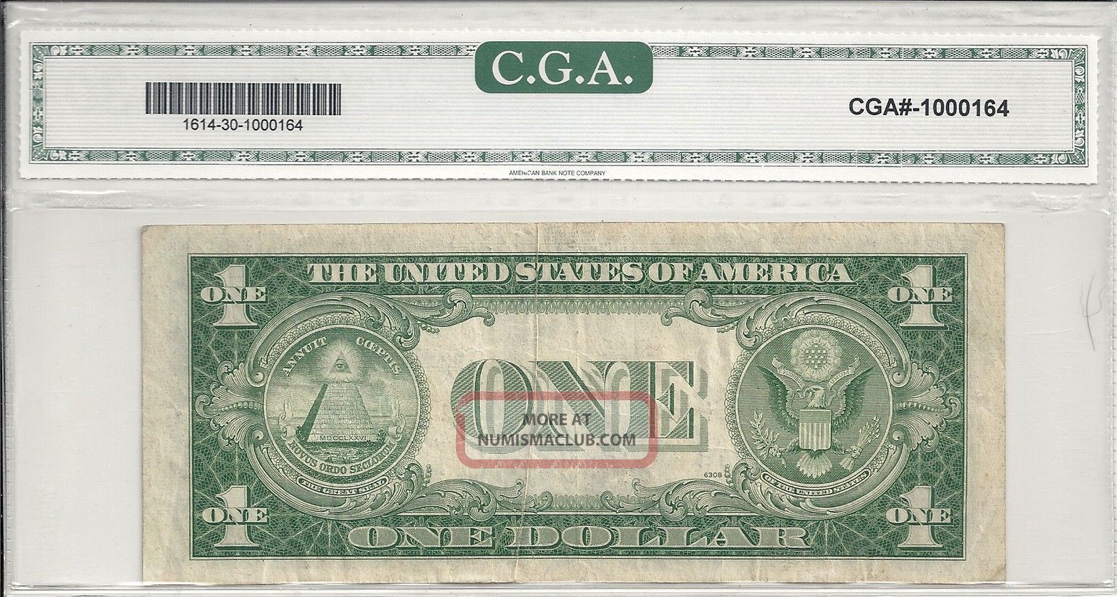 1935 Silver Certificate/one Dollar/error Gutter Fold/no In God We Trust