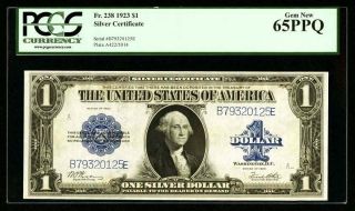 1923 $1 Silver Certificate Banknote 238 Gem Uncirculated Certified Pcgs - Cu65ppq photo
