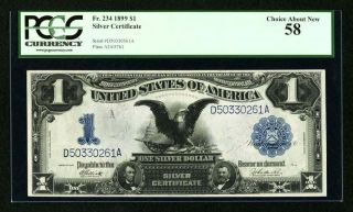 1899 $1 Silver Certificate Banknote Fr - 234 Certified Pcgs 
