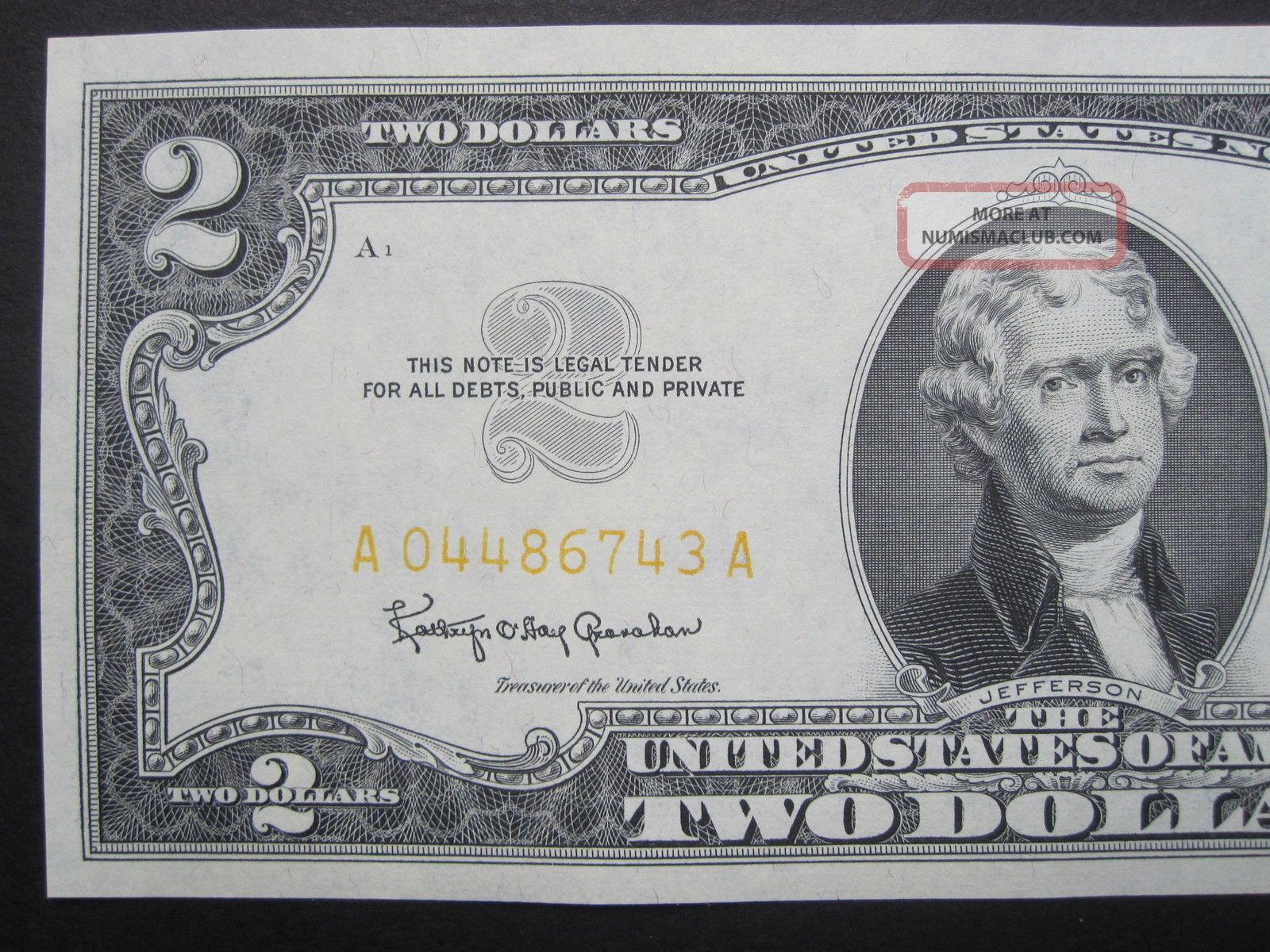 1963a 2 Red Seal Legal Tender Yellow Seal Ucirculated Us Currency 1963a-2-red-seal-legal-tender-yellow-seal-ucirculated-us-currency