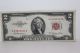 United States Two Dollar Bill Paper Money 1953 Circulated Red Stamp Small Size Notes photo 1