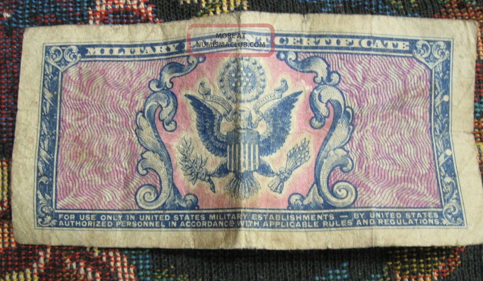 Ww2 1951 Five Cents Military Payment Certificate Currency Bill Series 481