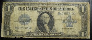 1923 One Dollar Silver Certificate Note Good 5812d Pm3 photo