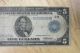 Large 1914 $5 Dollar Bill Federal Reserve Note Currency Old Paper Money No Junk Large Size Notes photo 8