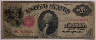 1917 $1 Large Size Note United States Note Elliott & White photo