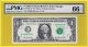 2006 $1 Dollar Chicago Star Note Pmg Graded 66 Gem Unc Epq With Fancy Numbers Small Size Notes photo 1