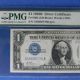 $1 1928 B Silver Certificate Fr 1602 Gb Block Woods/mills Pmg 64 Epq Funny Back Small Size Notes photo 4