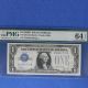 $1 1928 B Silver Certificate Fr 1602 Gb Block Woods/mills Pmg 64 Epq Funny Back Small Size Notes photo 6