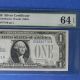 $1 1928 B Silver Certificate Fr 1602 Gb Block Woods/mills Pmg 64 Epq Funny Back Small Size Notes photo 8