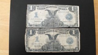 1899 $1 One Dollar Black Eagle Silver Certificates photo