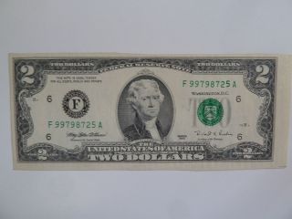 $2 1995 Error Fw Note Federal Reserve Note F6 Atlanta photo