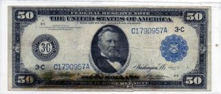 1914 $50 Federal Reserve Note photo