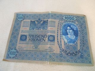 Paper Money Tausend Kronen 1000 photo