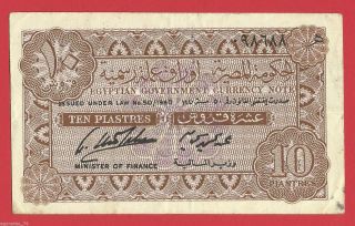 Egypt,  10 Piastres (the Brown 10 Pt) Sign.  A.  Soliman Top Grade (gr),  Rare photo