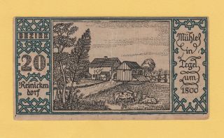 Anunver: Ww1 Notgeld Paper Money 50 Pfennig 1921 Berlin Bezirk 20 Reinikendorf photo