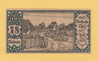 Anunver: Ww1 Notgeld Paper Money 50 Pfennig 1921 Berlin Bezirk 18 Weissensee photo