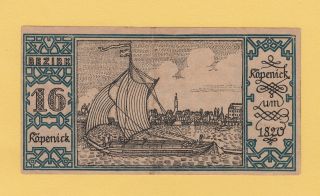 Anunver: Ww1 Notgeld Paper Money 50 Pfennig 1921 Berlin Bezirk 16 Köpenick photo