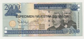 Dominican Republic 2000 Pesos 2006 Pick 181.  S Unc Specimen photo