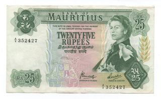 Mauritius 25 Rupees 1967 Pick 32 B Look Scans photo