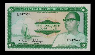 Gambia 10 Dalasis (1972 - 86) Pick 6b Unc. photo
