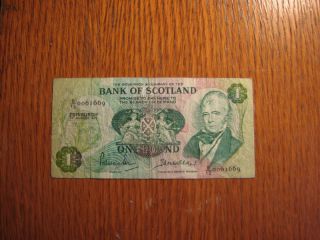 1971 1 Pound Bank Note The Bank Scotland P111a photo