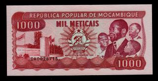 Mozambique 1000 Meticais 1989 Pick 132c Unc. photo