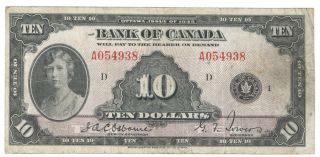 Canada 1935 English $10.  00 Fine Bc - 7 photo