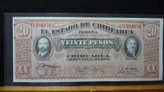 1914 (6 - 20 - 15) 20 Peso 