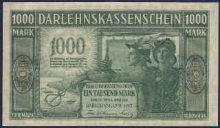 Wwi,  Germany,  Poland,  Lithuania,  Kowno 1000 Mark 1918 Au photo