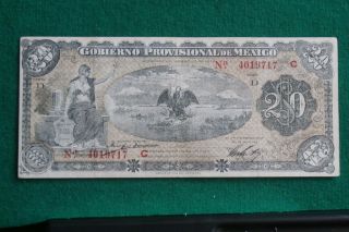 1914 Note 20 Pesos Gobierno Provisional Mexico - Revolutionary Veracruz photo