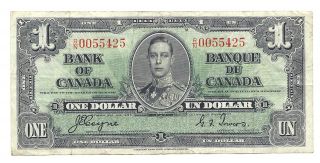 1937 Canada One Dollar Bank Note photo