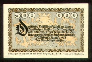 Five Hundred Thousand 500000 Mark Inflation Note Germany 1923 Weimar Republic photo