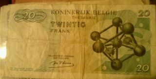 1964 Belgium 20 Francs - Btr Circ W Edges Intact - Gift photo