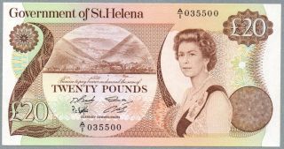 20 Pounds Uncirculated Saint Helena Banknote,  N.  D.  (1986),  Pick 10 - A photo