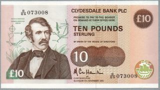 10 Pounds Uncirculated Scotland Banknote,  09 - 11 - 1990,  Pick 214 photo