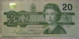 1991 Bank Of Canada Bc - 58ba - I Twenty 20$ Dollars Ef+ Bonin - Thiessen Aix 2189441 photo