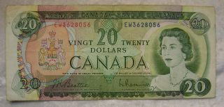 1969 Bank Of Canada Bc - 50a Twenty 20$ Dollars Vf+ Beattie - Rasminsky Ew 3628056 photo
