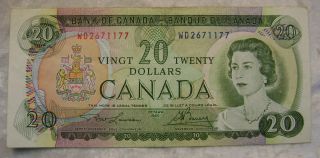 1969 Bank Of Canada Bc - 50b Twenty 20$ Dollars Ef Lawson - Bouey Wd 2671177 photo