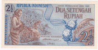 Republik Indonesia 2 1/2 Dua Setengah Rupiah 1961 Emp 057674 photo