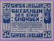 Gmunden Austria Notgeld 50 Heller Single Note Blue Color Thin Paper Europe photo 1