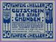 Gmunden Austria Notgeld 50 Heller Single Note Blue Color Thick Paper Europe photo 1