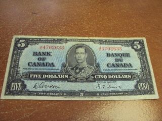 1937 $5.  00 Note - Gordon/towes photo